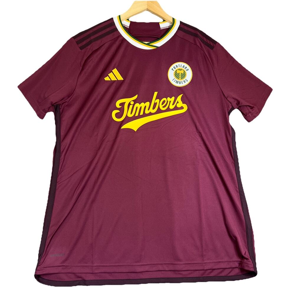 Adidas Portland Timbers Jersey Womens Large 2024 MLS 3rd Kit Victory Crimson NEW